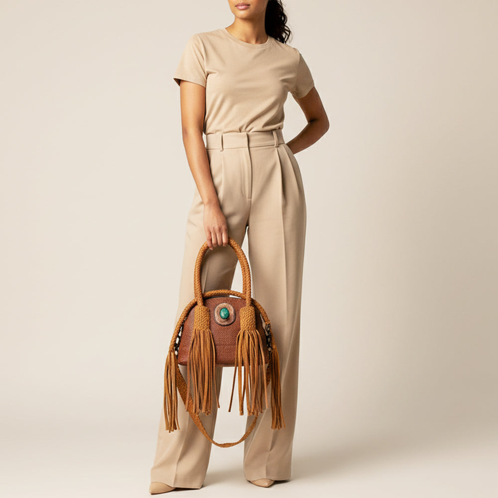LC-ADBGZ499B Tote Genuine Western Leather Women Bag