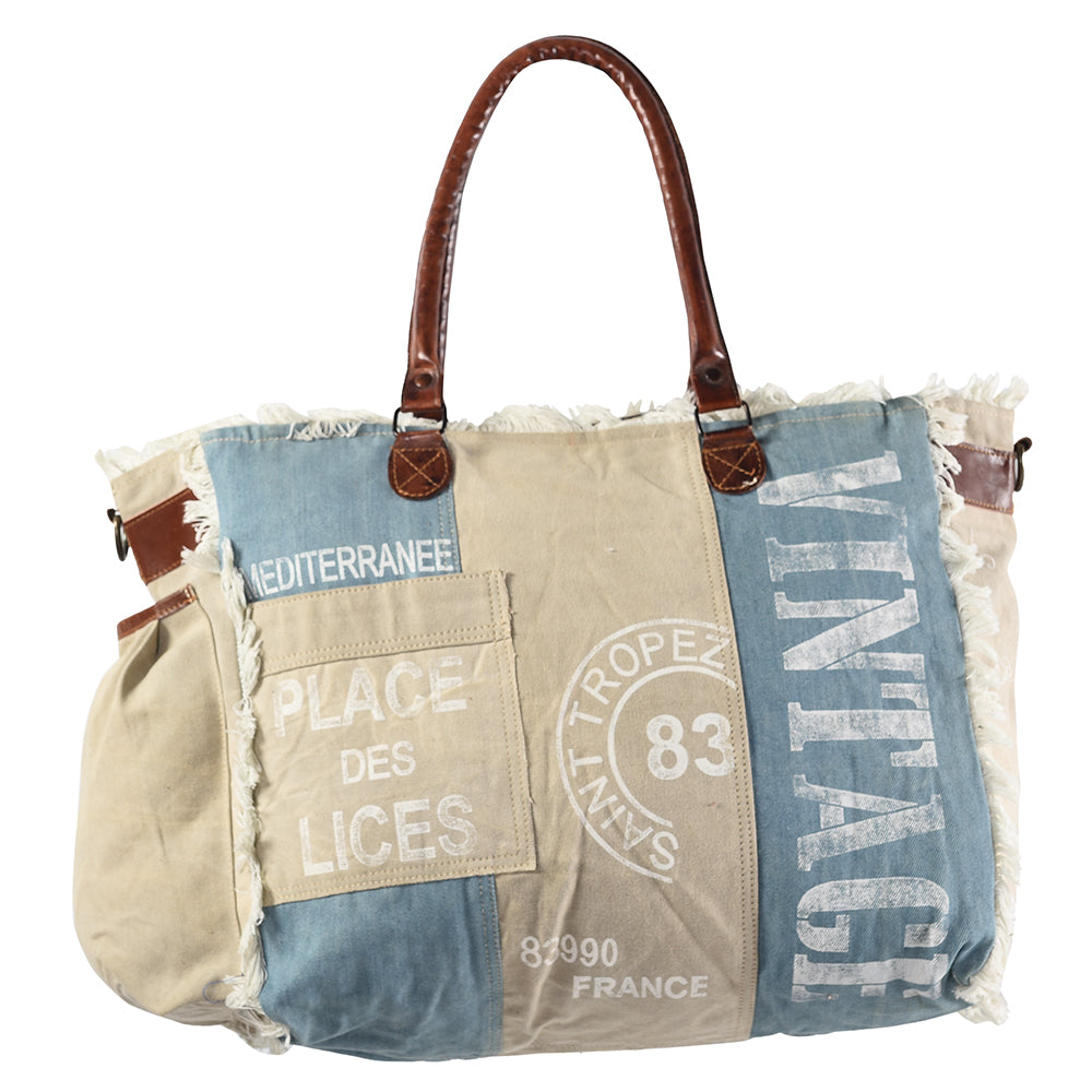 LC-KB327 Weekender Upcycled Canvas Ladies Bag
