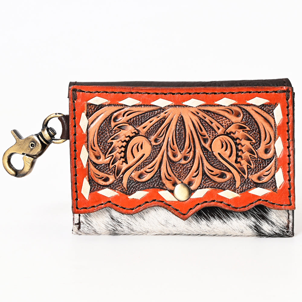 ADBGA344 American Darling Hand Tooled Leather Hair-On Cowhide Coin Purse