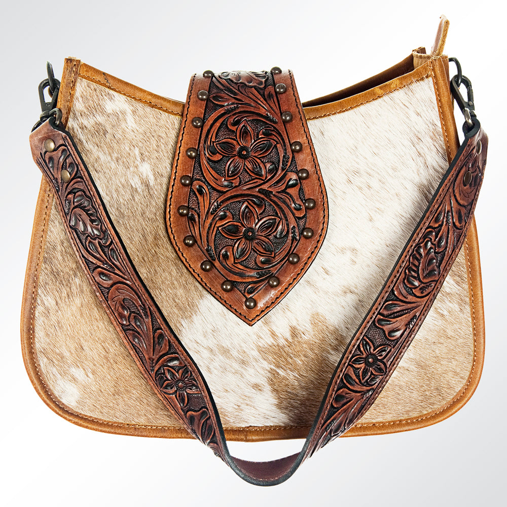 LC-ADBGS101TAW Hobo Hair On Genuine Western Leather Women Bag