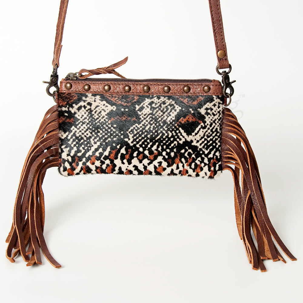 ADBGS142 Mini Crossbody - Hair-On Leather Fringe Bag with Removable Strap