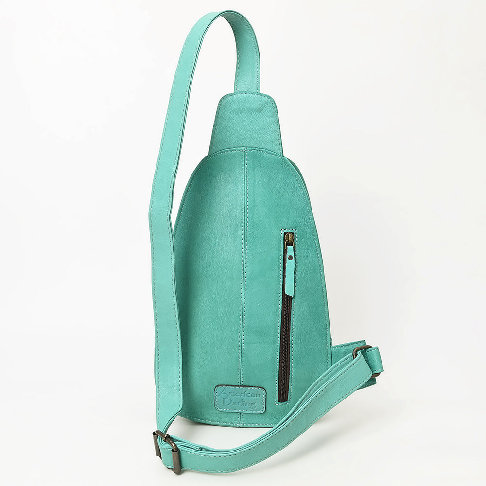 ADBG1146 American Darling Floral Hand Tooled Bag | Hair on Cowhide Sling