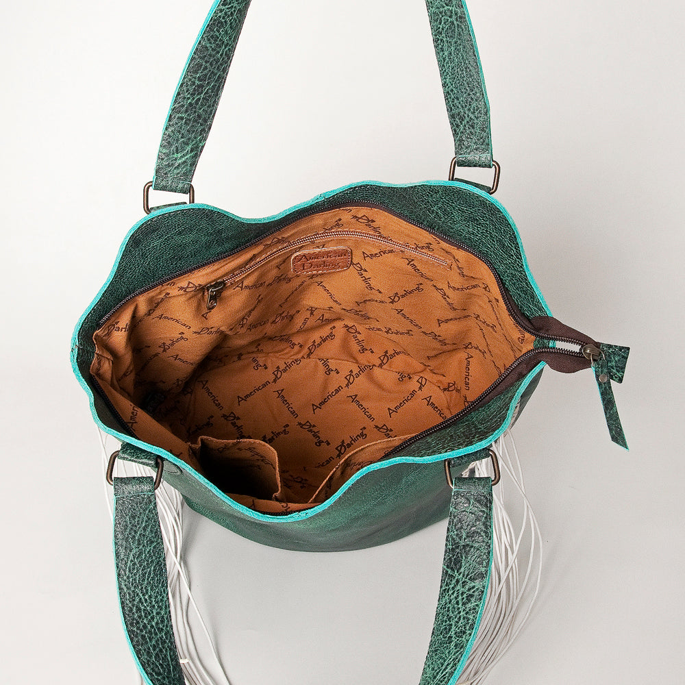 ADBG775B American Darling Western Leather Tote Bag - Handcrafted Full Grain Leather Bag