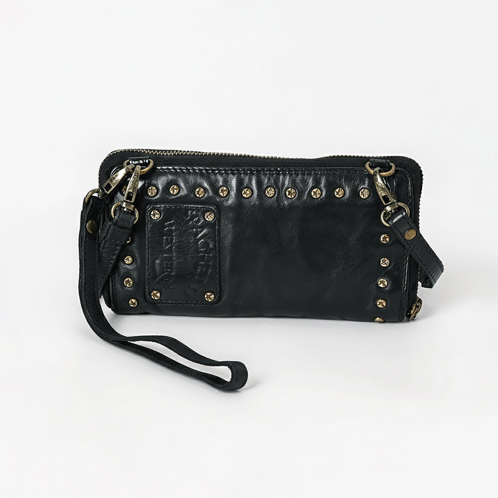SWC212 Cuorina - Luxury Leather Riveted Wristlet
