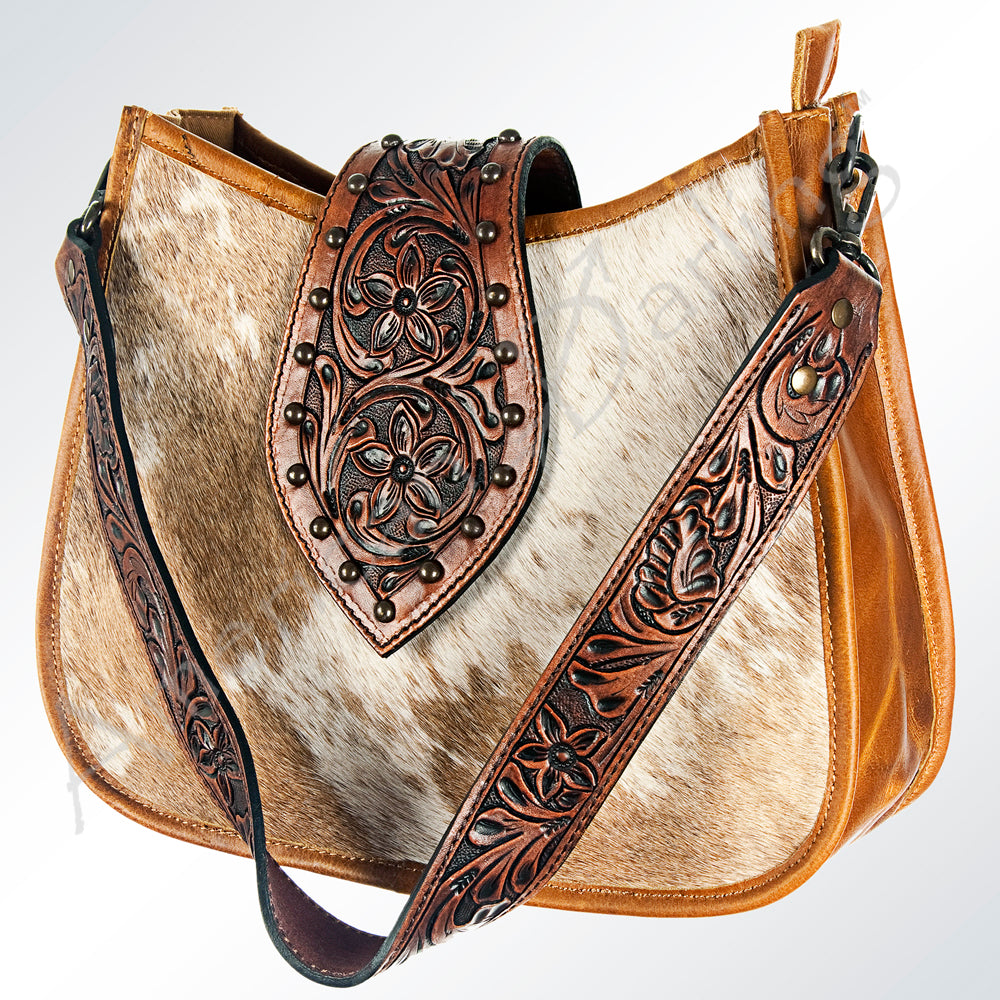 LC-ADBGS101TAW Hobo Hair On Genuine Western Leather Women Bag