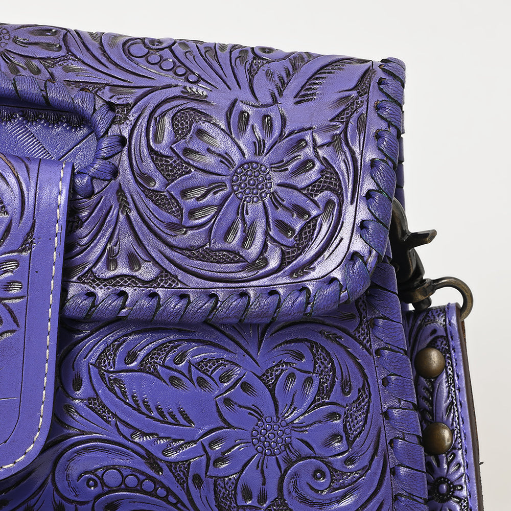 ADBG1134 American Darling Hand Tooled Floral Leather Wallet Bag Clutch & Crossbody Handbag
