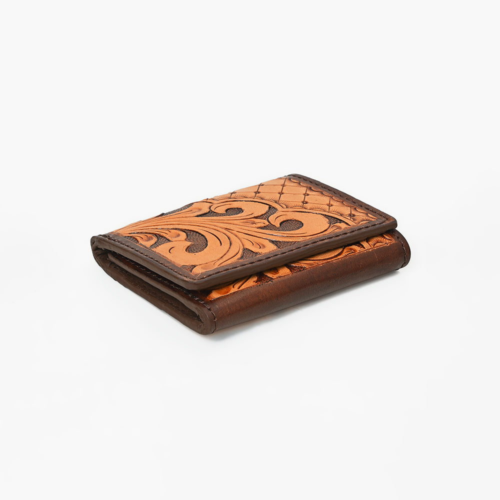 BEBGM167-Western Leather Trifold Wallet