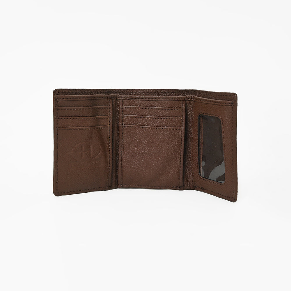 BEBGM183-Western Leather Trifold Wallet